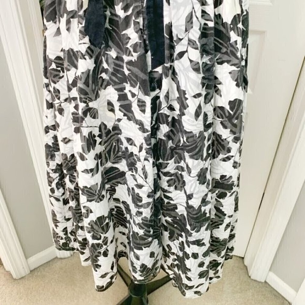 Sandra Darren Floral Tie Wide Waist Short Sleeve Casual Summer Party Dress - Picture 8 of 15